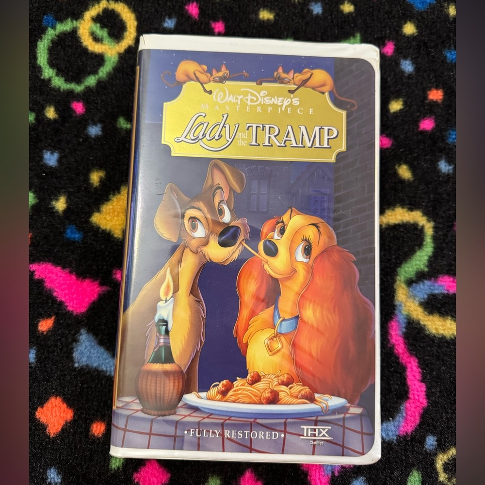 Disney's Lady and the Tramp‎ VHS - Vibrant Cover Art